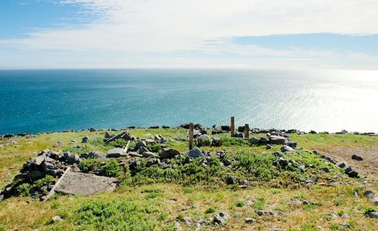 Der Blick vom u00e4ussersten u00f6stlichen Ende des eurasischen Doppelkontinents zeigt die Beringstrasse,