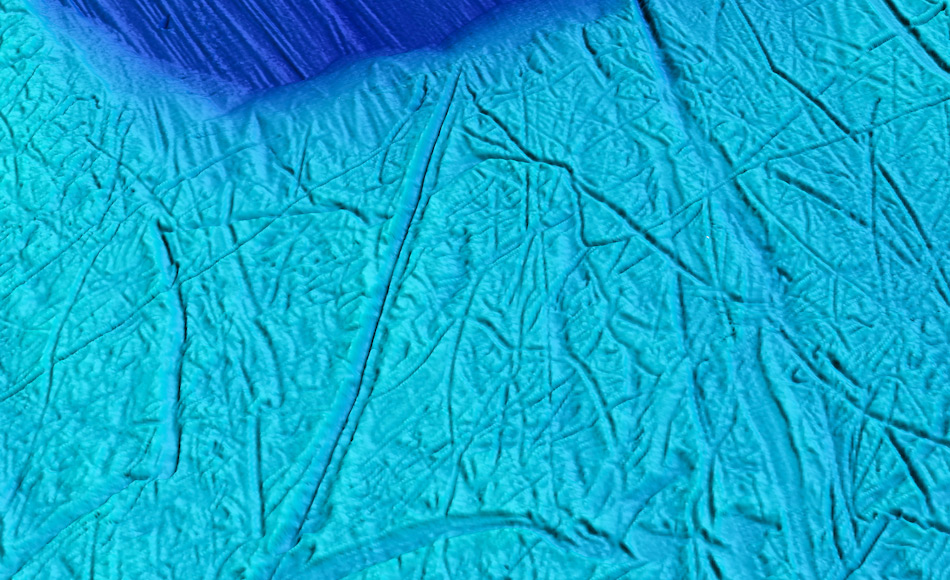 Die hochaufgelöste Aufnahme zeigt die Pflugspuren der vielen Eisberge, die vom Pine Island Gletscher vor 11‘000 bis 12‘000 Jahren abgebrochen waren. Bild: Martin Jakobsson / BAS