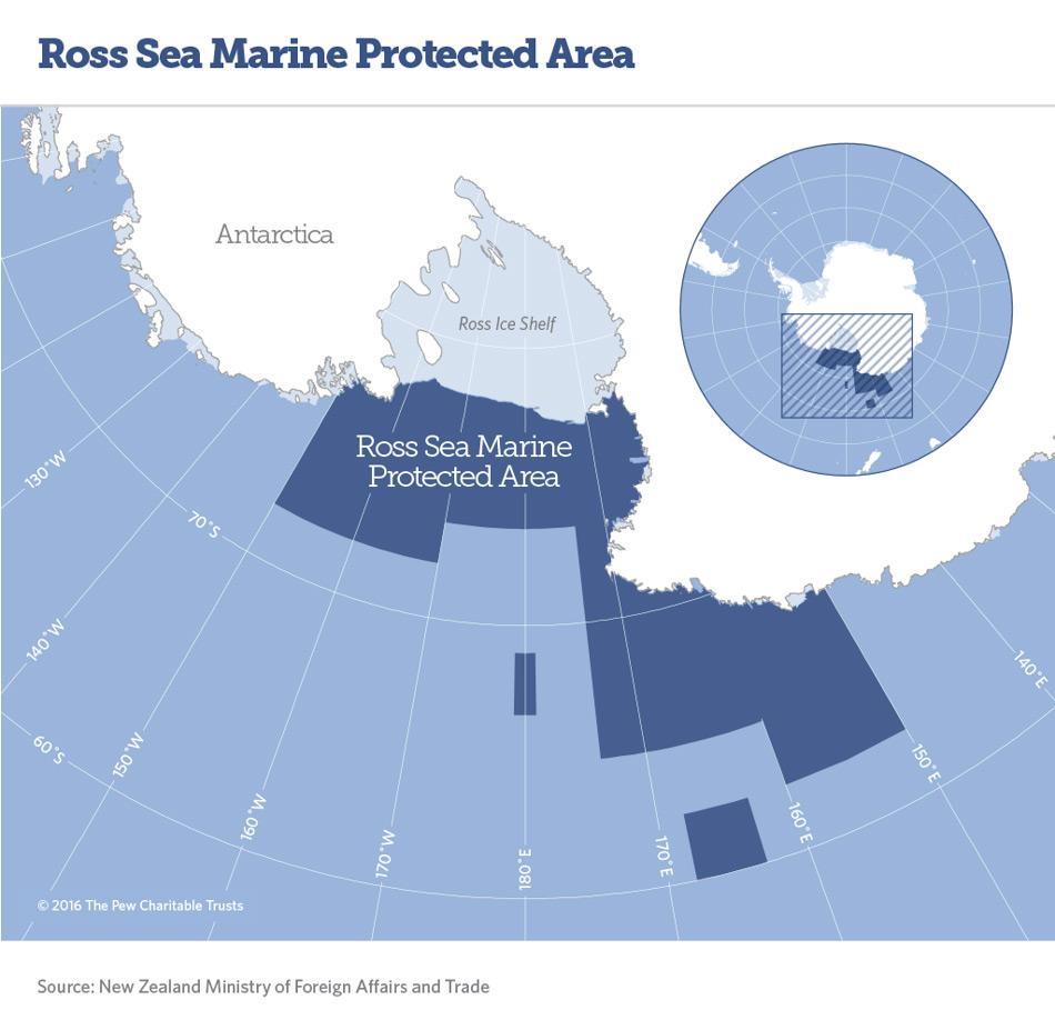 Das neue Meeresschutzgebiet im Rossmeer wird rund 1,55 Millionen Quadratkilometer umfassen. Bild: New Zealand Ministry of Foreign Affairs and Trade