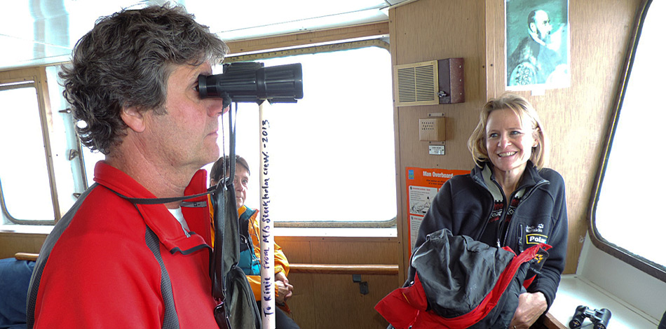 Den «Eisbären-Professor» Rinie van Meurs als Expeditionsleiter an Bord zu haben ist ein sicherer Wert um Eisbären zu sehen!