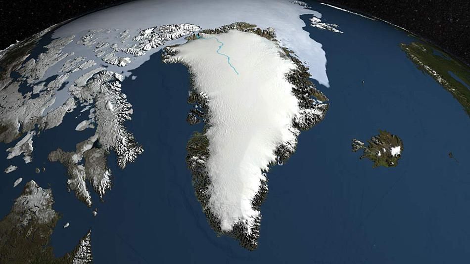Vergangenheit und Gegenwart von Grönlands Gletscher